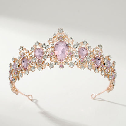 Baroque Vintage Bride Crystal Crown Hair Accessory for Weddings and Parties