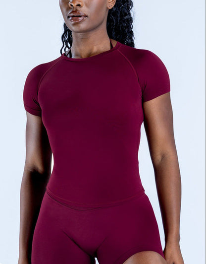 High-Performance Short Sleeve Yoga T-Shirt for Women