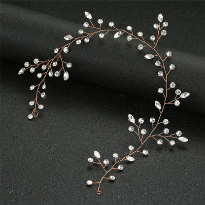 Handmade Glass Crystal Headband Bridal Wedding Hairpiece