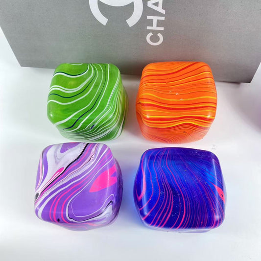 Textured Square Squishy Stress Toy Soft Silicone