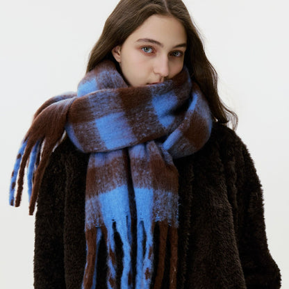 Chic Plaid Scarf for Women - Cozy Warm Shawl for Winter