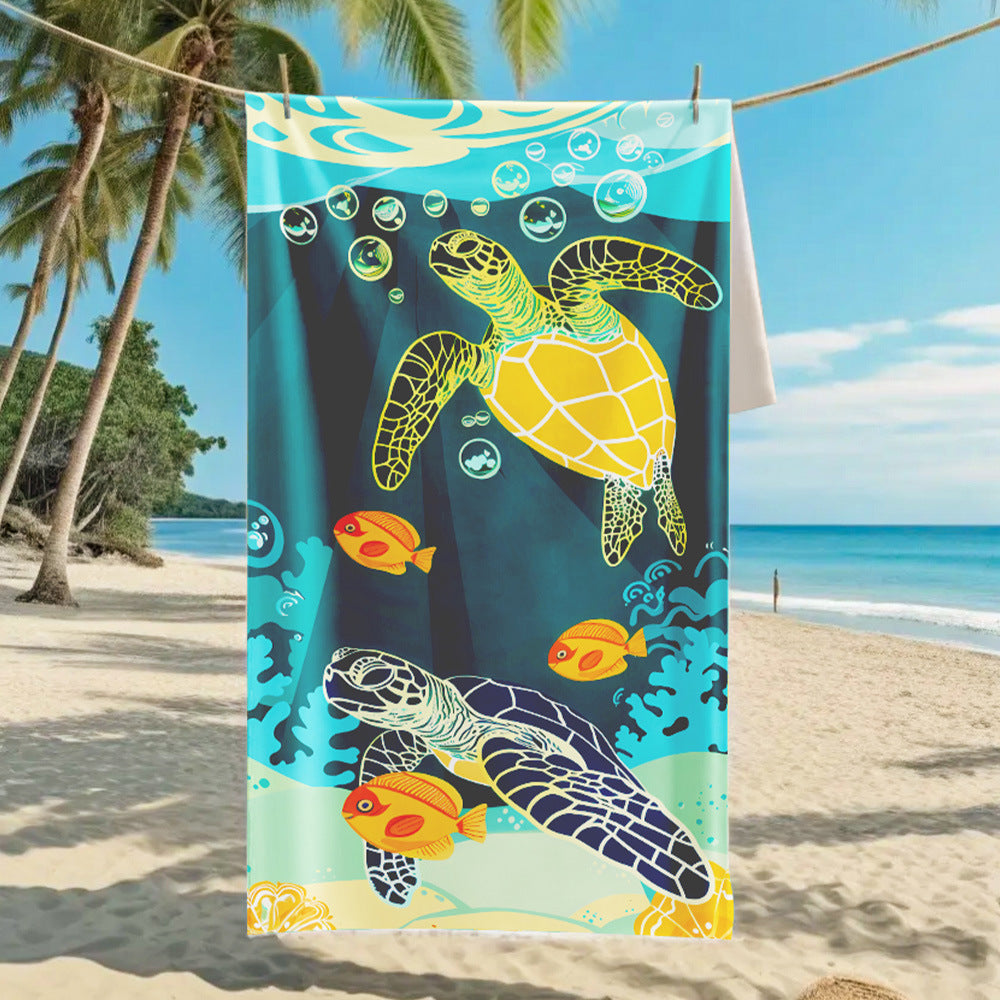 Ultra-Fine Microfiber Beach Towel Quick-Dry Bath Towel