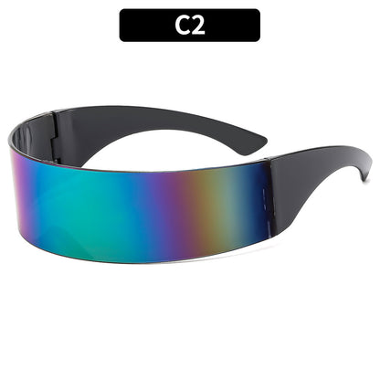 Futuristic Cyberpunk Oversized Sunglasses Trendy Party Shades