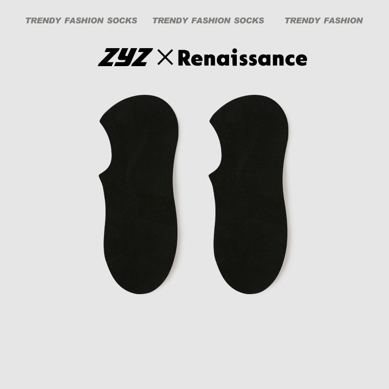 Socks Renaissance Style Mesh Cotton Antibacterial No Show