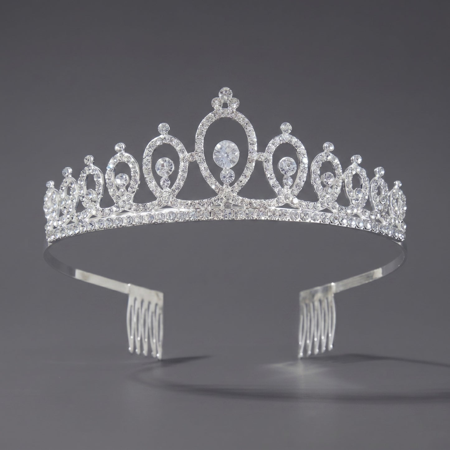 Luxury Rhinestone Princess Crown Headpiece for Birthdays and Weddings