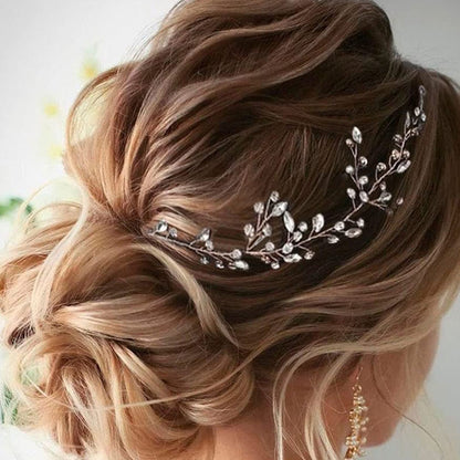 Handmade Glass Crystal Headband Bridal Wedding Hairpiece