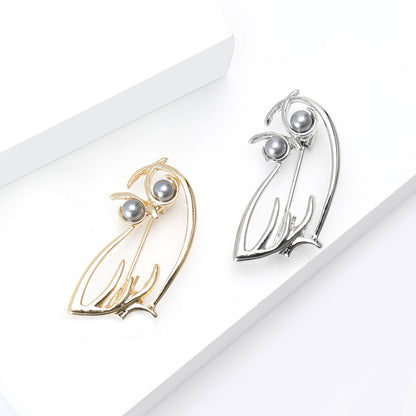 Creative Owl Brooch Minimalist Alloy Pin Fashion Accessory
