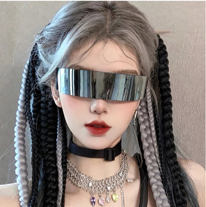 Futuristic Cyberpunk Oversized Sunglasses Trendy Party Shades