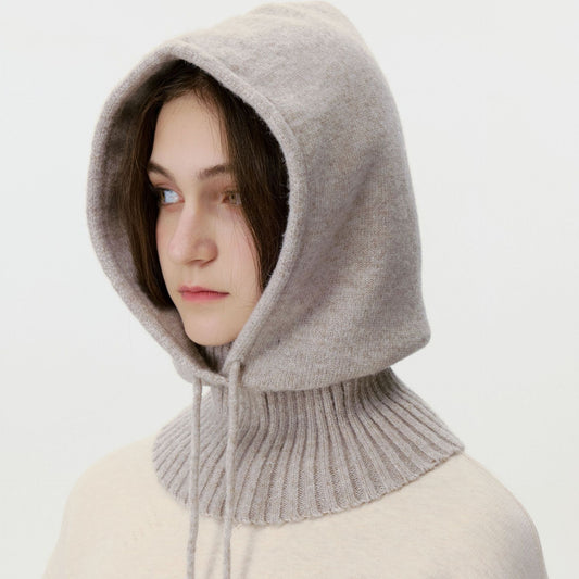 Knitted Warm Ear Protection Hat with Drawstring