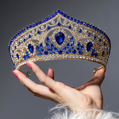 Luxury Rhinestone Crown Headpiece for Bridal and Party