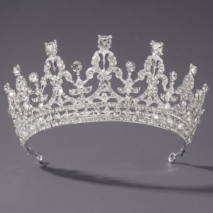 Luxury Rhinestone Princess Crown Headpiece for Birthdays and Weddings