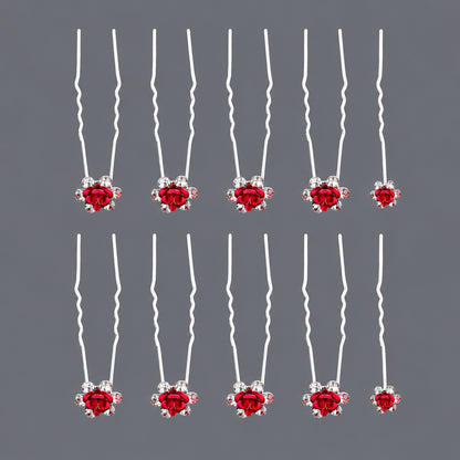 Handcrafted Pearl Hairpins With Rhinestones For Weddings
