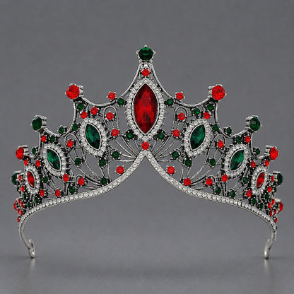 Baroque Style Crystal Crown for Weddings and Parties