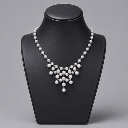 Luxury Bridal Jewelry Set with Pearl and Rhinestone for Weddings and Parties