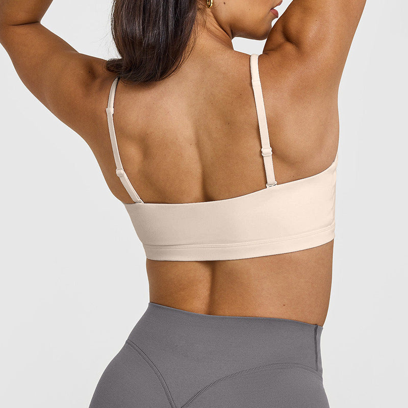 Women's Sports Bra Cross Back Athletic Top for Running and Yoga