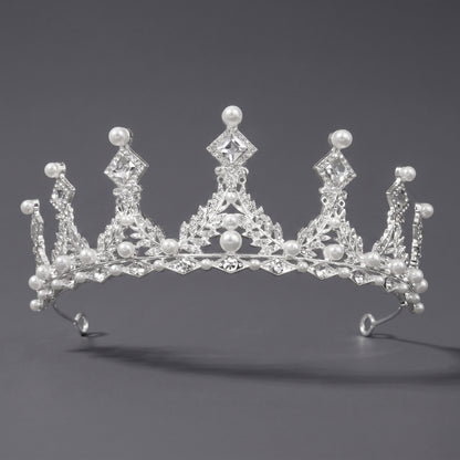 Luxury Rhinestone Princess Crown Headpiece for Birthdays and Weddings