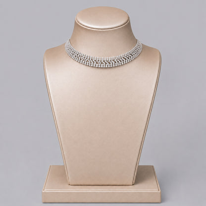 Elegant Crystal Jewelry Set with Necklace and Earrings for Parties