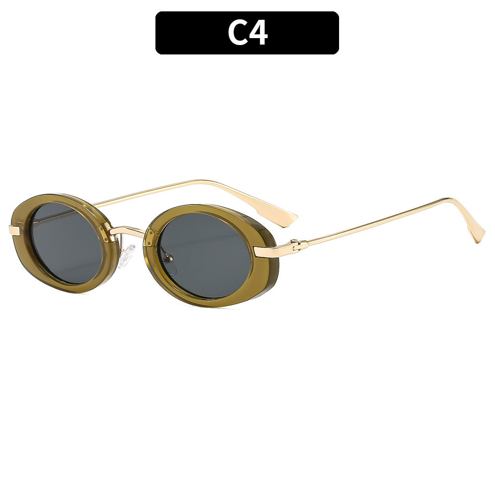 Oval Retro Sunglasses Trendy Women’s UV400 Unisex Eyewear