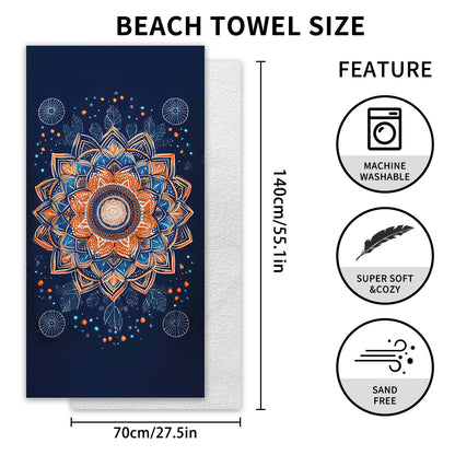 Customizable Turtle Print Beach Towel Ultra-Soft Microfiber Bath Towel
