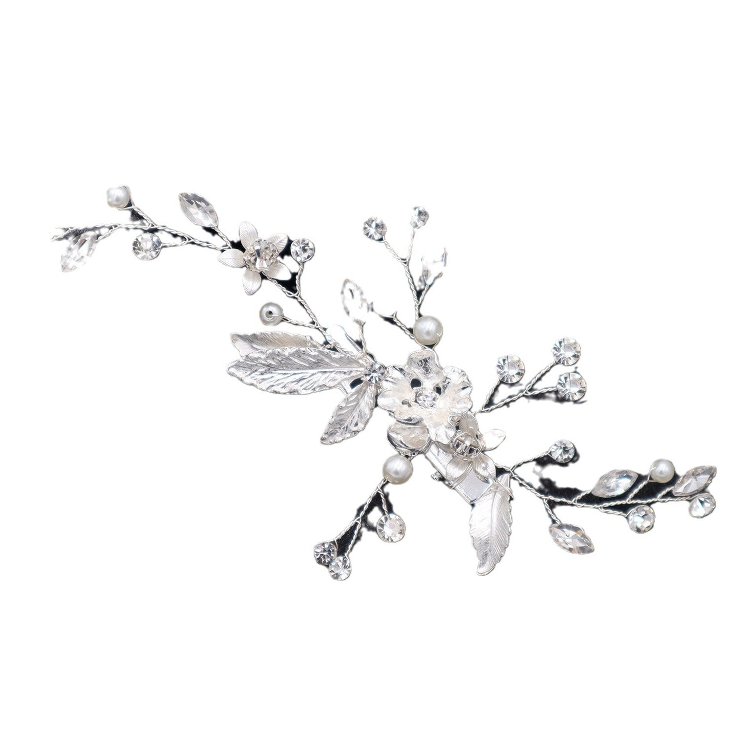 Handmade Pearl Rhinestone Hair Clip Bridal Wedding Hairpiece