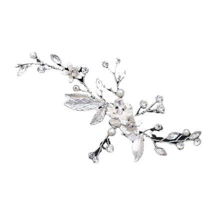 Handmade Pearl Rhinestone Hair Clip Bridal Wedding Hairpiece