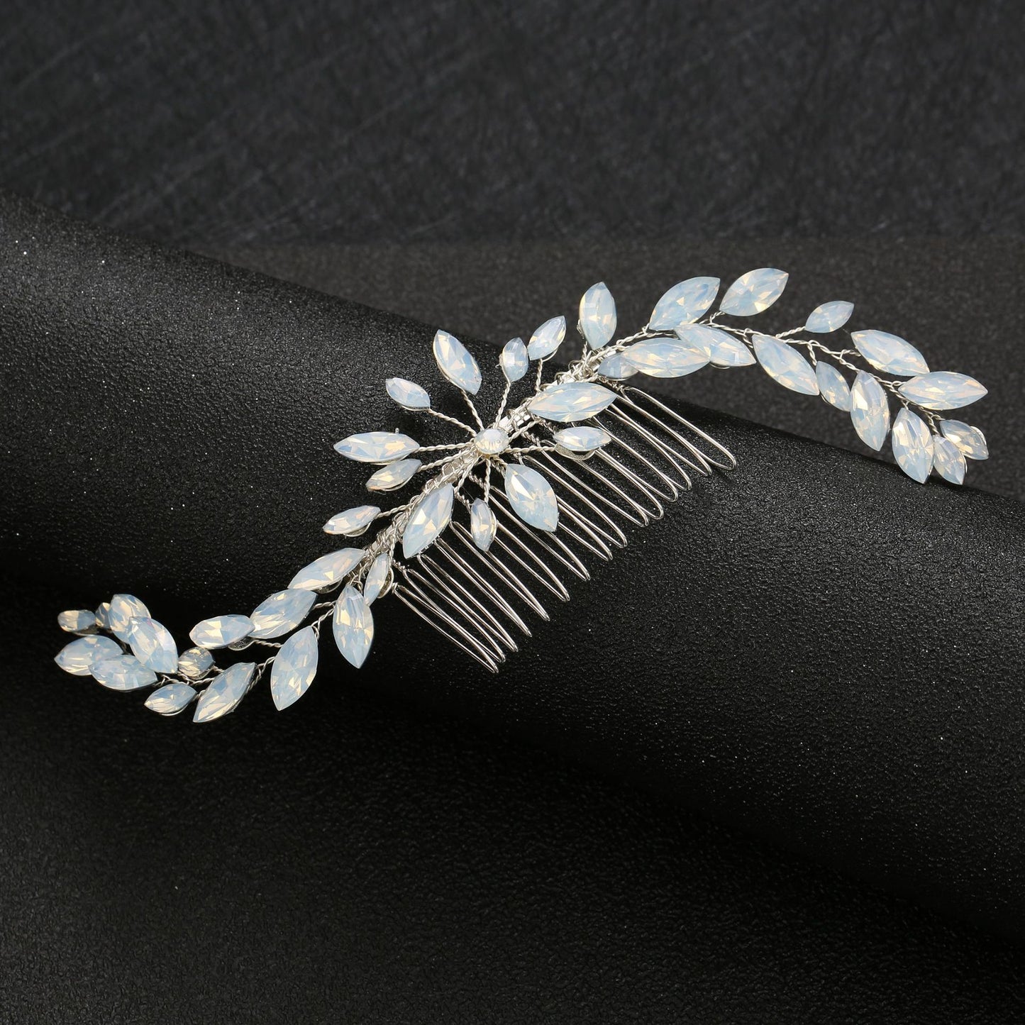 Handcrafted Glass Rhinestone Bridal Hair Comb