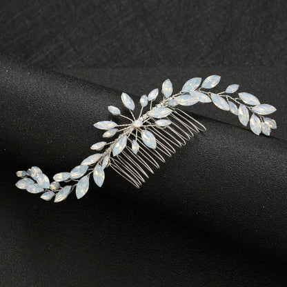 Handcrafted Glass Rhinestone Bridal Hair Comb