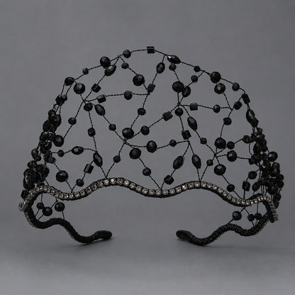 Vintage Handmade Beaded Headband for Women - Elegant Bridal Accessory