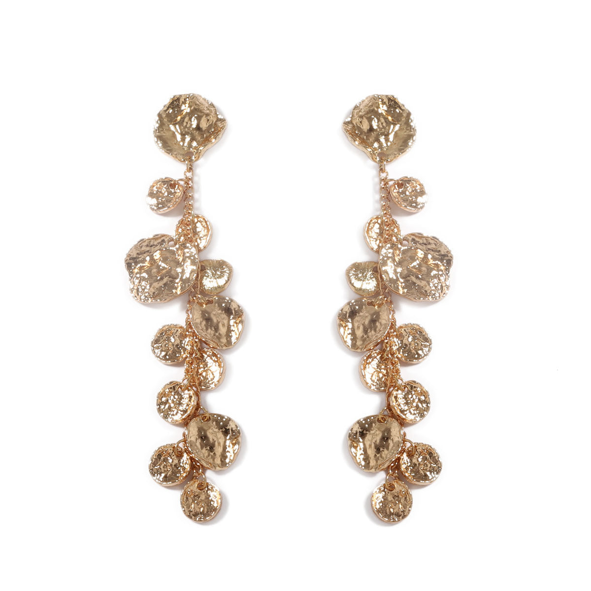 Long Geometric Round Drop Earrings Lightweight Urban