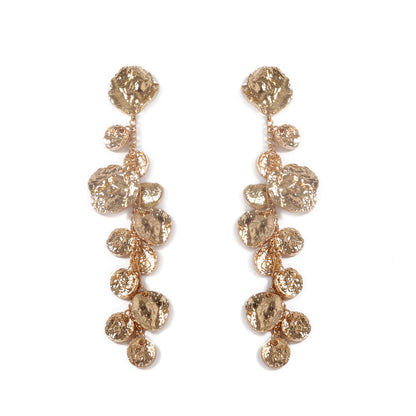 Long Geometric Round Drop Earrings Lightweight Urban