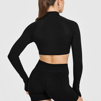 Lightweight Long Sleeve Yoga Top with Half-Zip