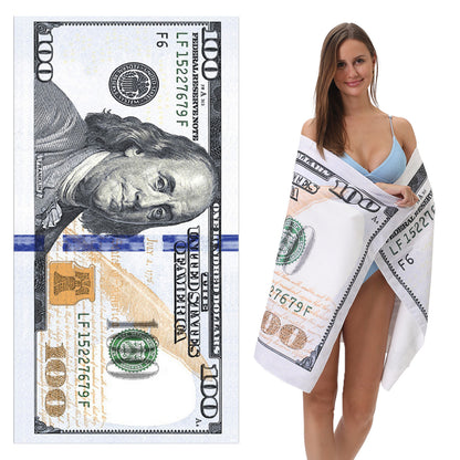 Printed Microfiber Beach Towel Absorbent Bath Towel