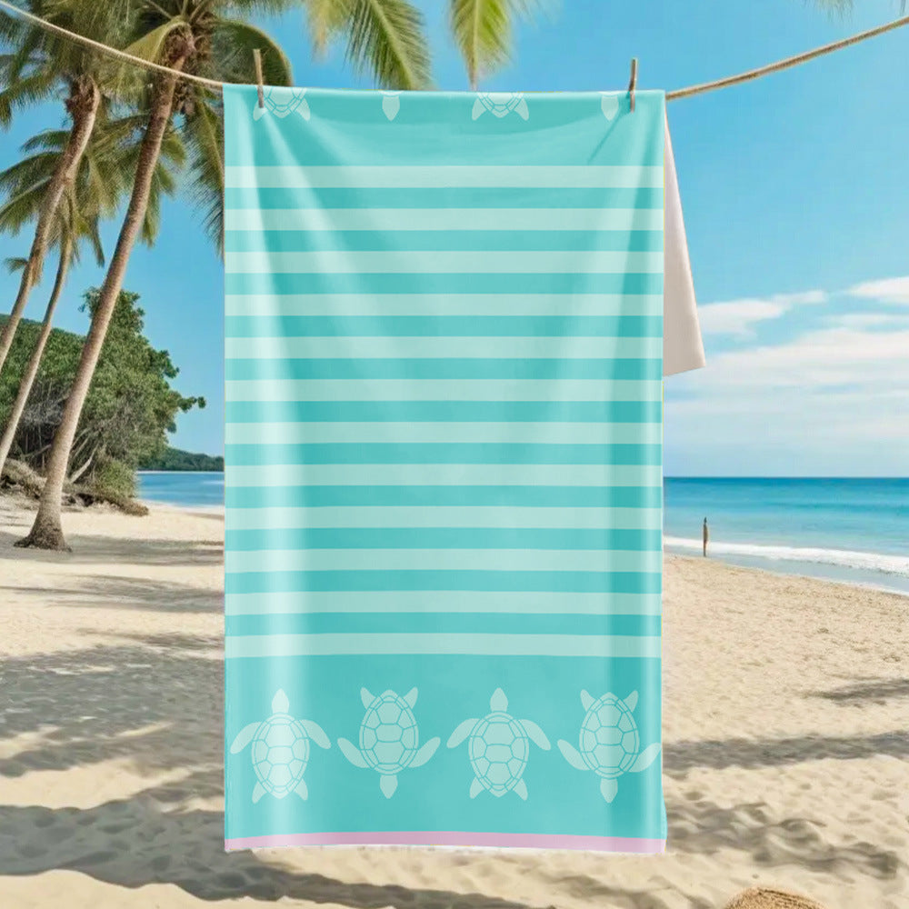 Ultra-Fine Microfiber Beach Towel Quick-Dry Bath Towel