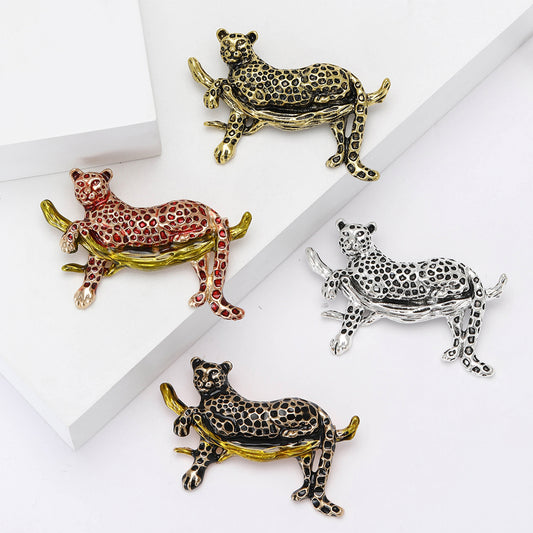 Retro Animal Brooch Enamel Pins for Men's Suits