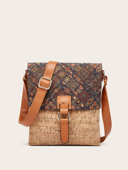 Cork Shoulder Bag Vintage Style Crossbody Bag