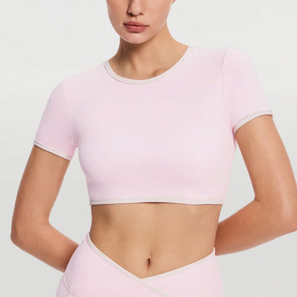 High-Waisted Color-Block Leggings Set for Women