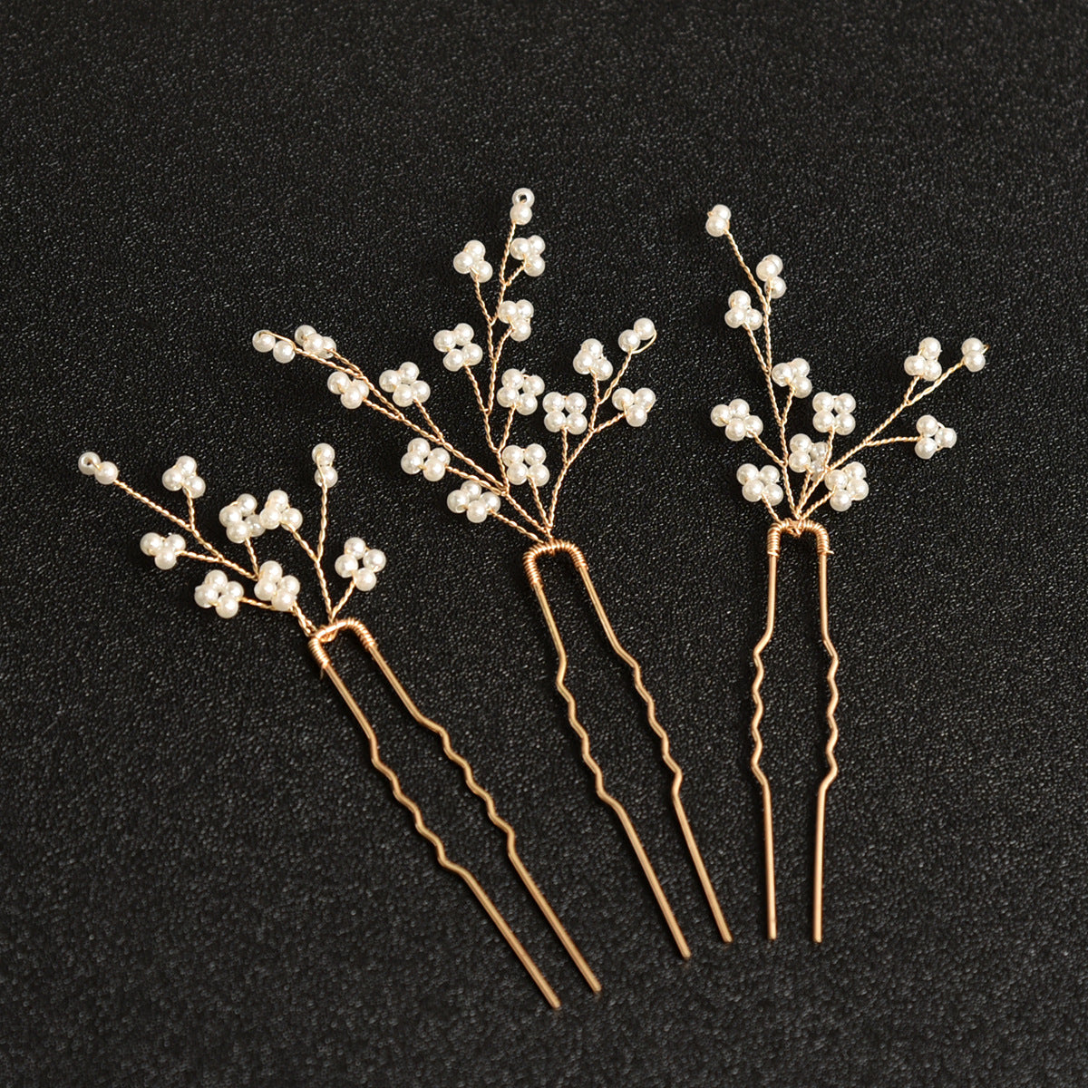 U Shaped Pearl Hair Pins Handmade Wedding Party Accessories