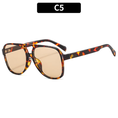 Trendy Retro Square Sunglasses Casual UV400 Protection