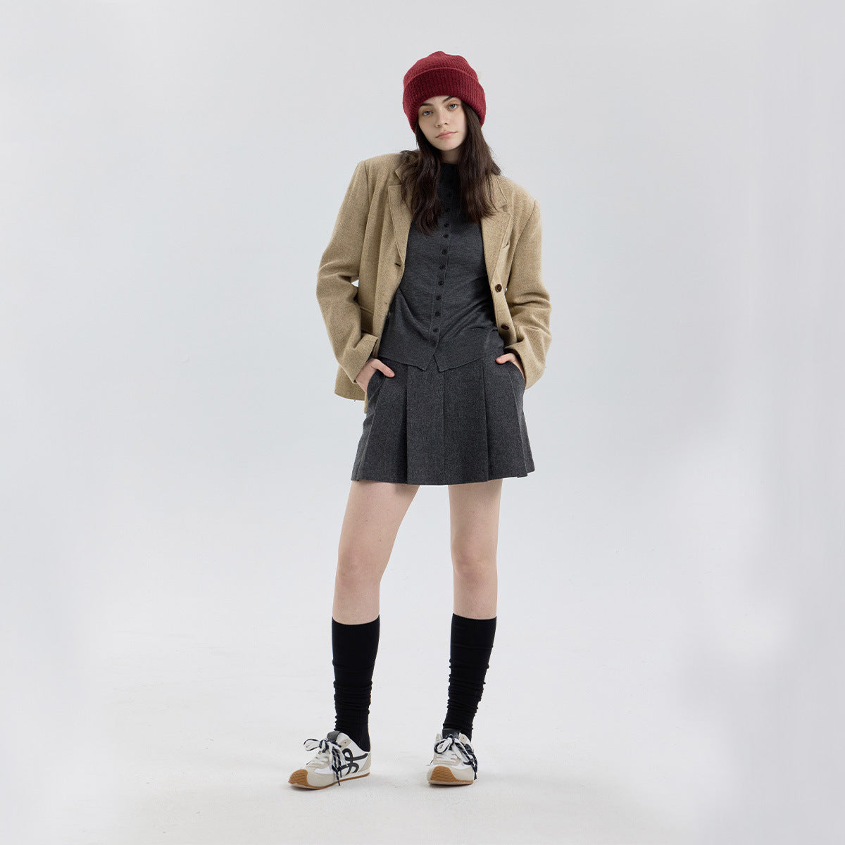 Women's Double-Layer Knitted Hat with Wool - Warm, Stylish, and Versatile