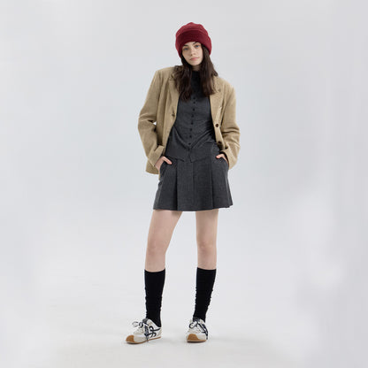 Women's Double-Layer Knitted Hat with Wool - Warm, Stylish, and Versatile