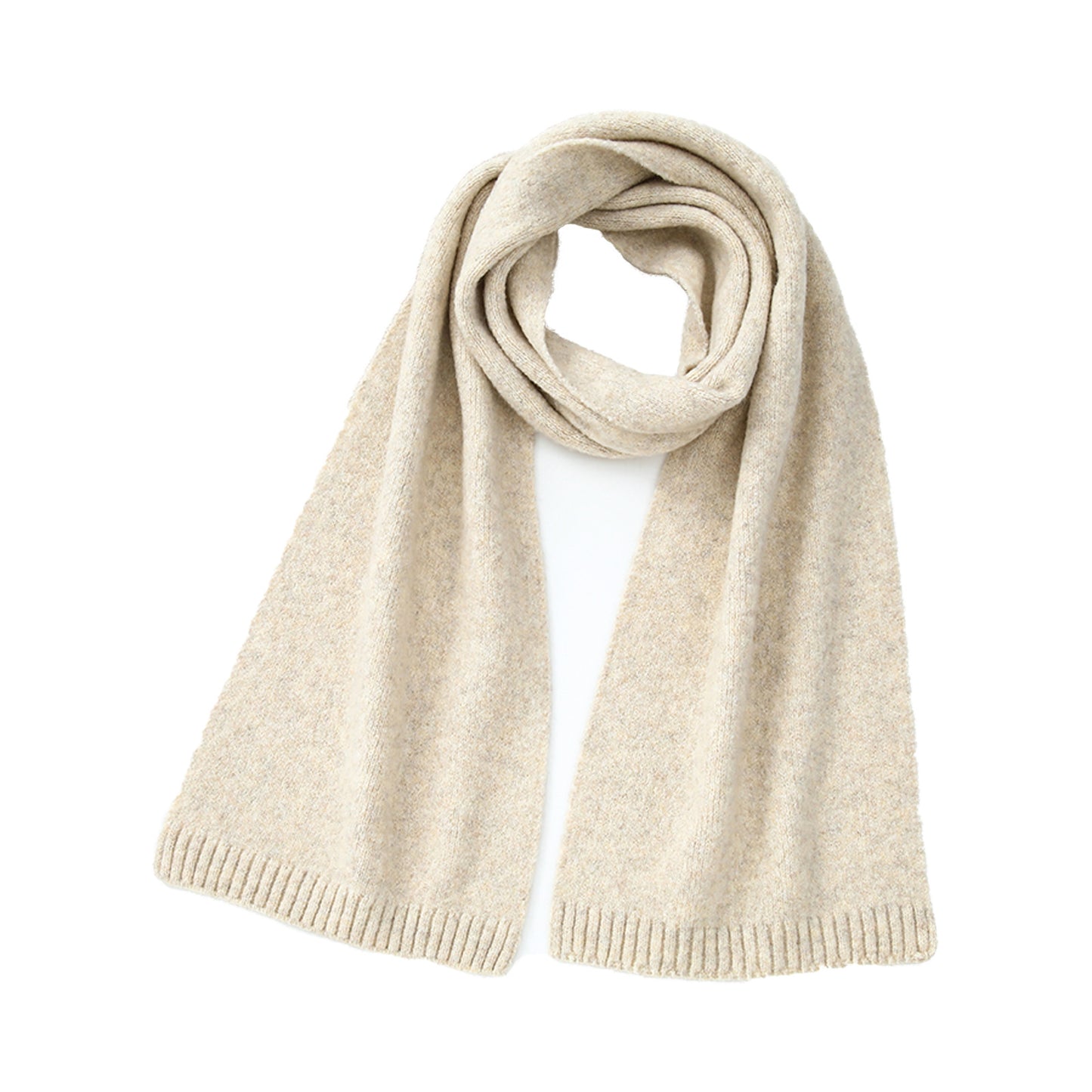 High-Quality Solid Color Wool Blend Knitted Scarf for Women