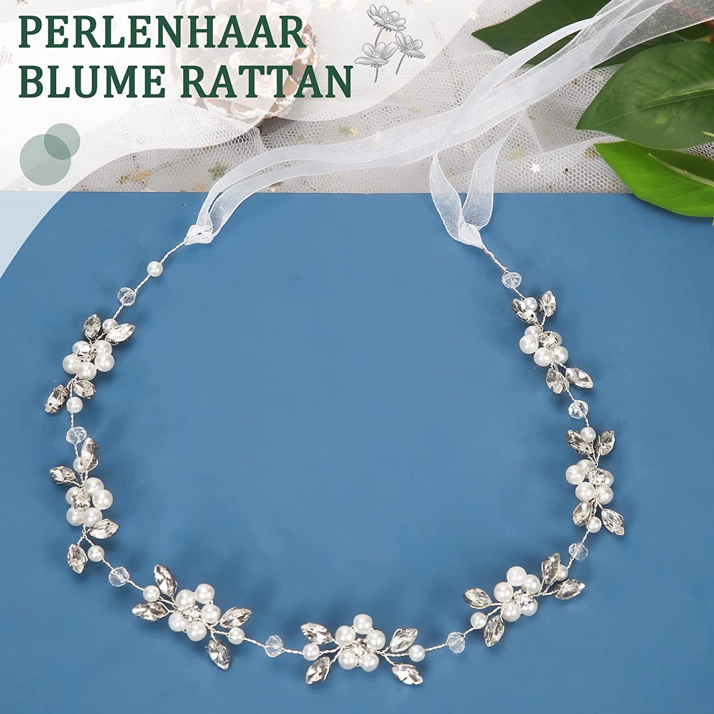 Soft Chain Pearl Headband Bridal Hair Ornament