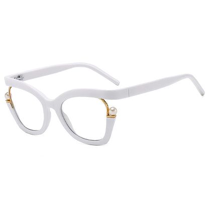 Colorful Pearl Decorative Blue Light Blocking Glasses for Women