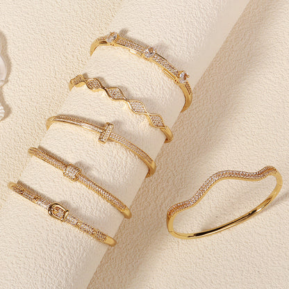 Crystal Studded Open Cuff Bracelet Elegant Jewelry for Weddings and Parties