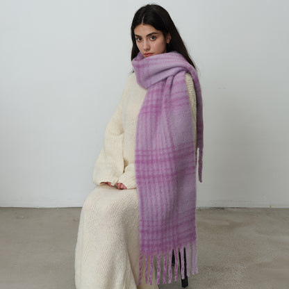 Vintage Plaid Scarf for Women - Cozy Warmth for All Occasions