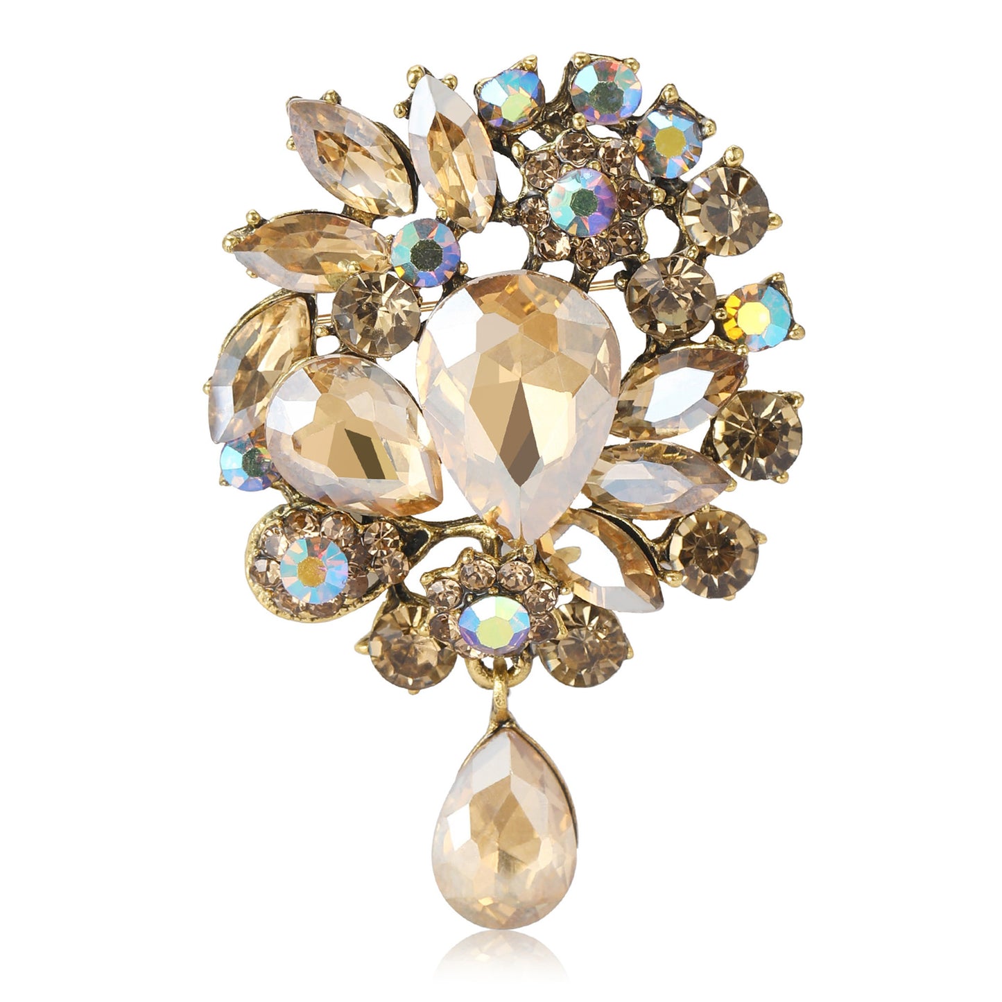 Fashionable Creative Alloy Rhinestone Pendant Brooch for Women