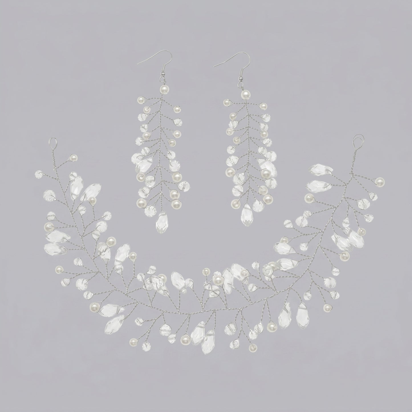Exquisite Pearl and Crystal Flower Headpiece for Bridal Photoshoots
