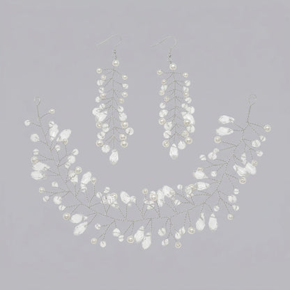 Exquisite Pearl and Crystal Flower Headpiece for Bridal Photoshoots
