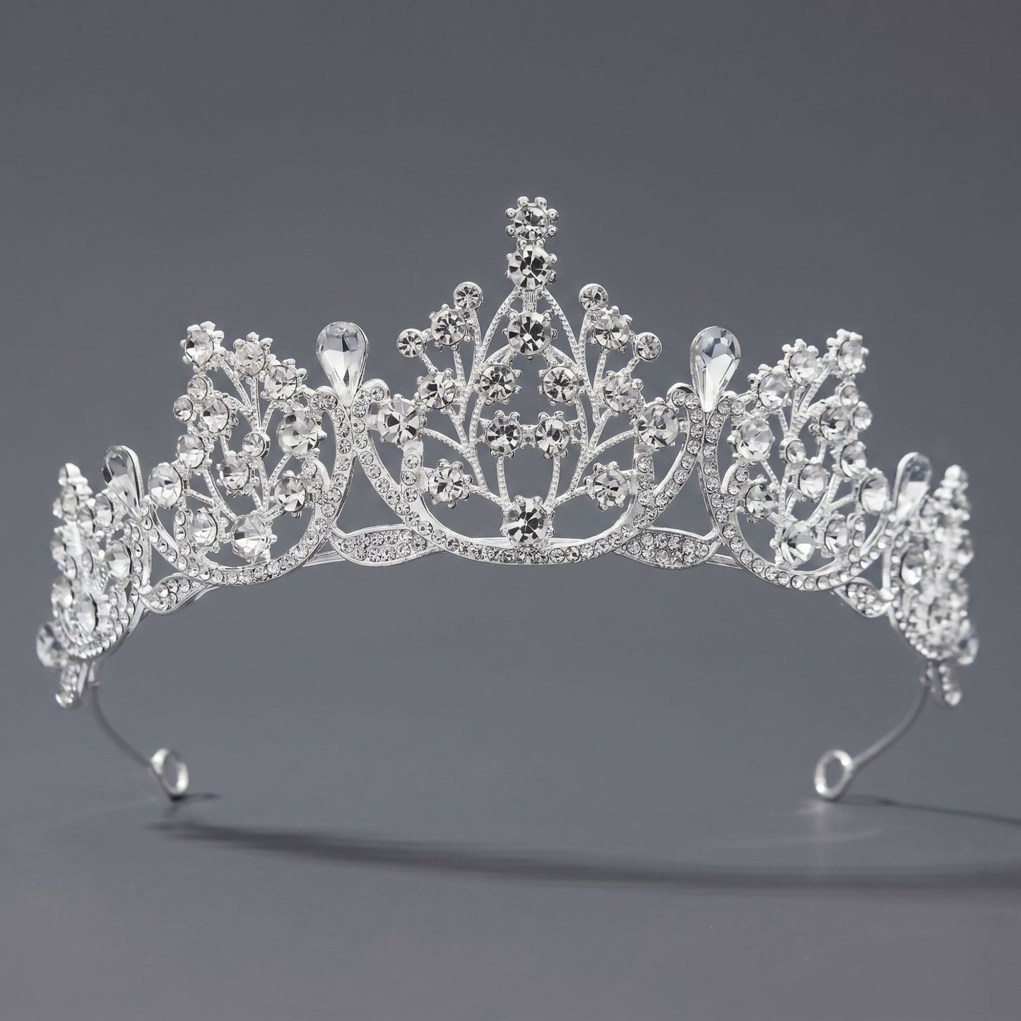 Luxury Rhinestone Princess Crown Headpiece for Birthdays and Weddings