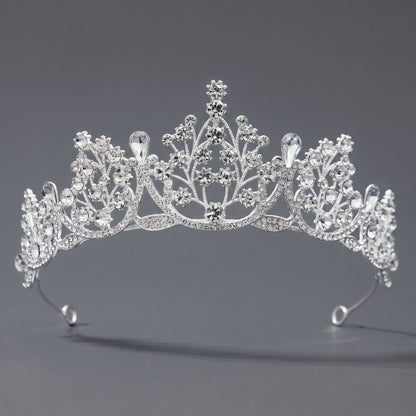 Luxury Rhinestone Princess Crown Headpiece for Birthdays and Weddings